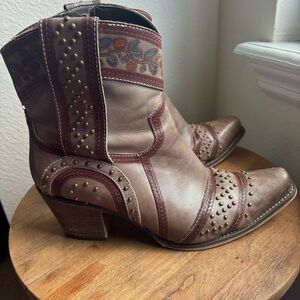 Brown Leather Western Boots